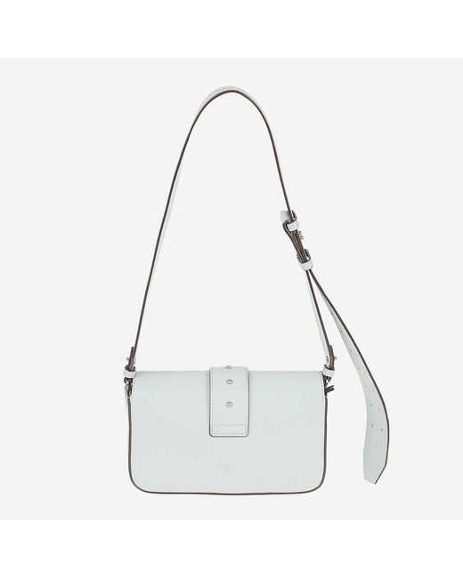 Pinko Gray Mini Leather Bag