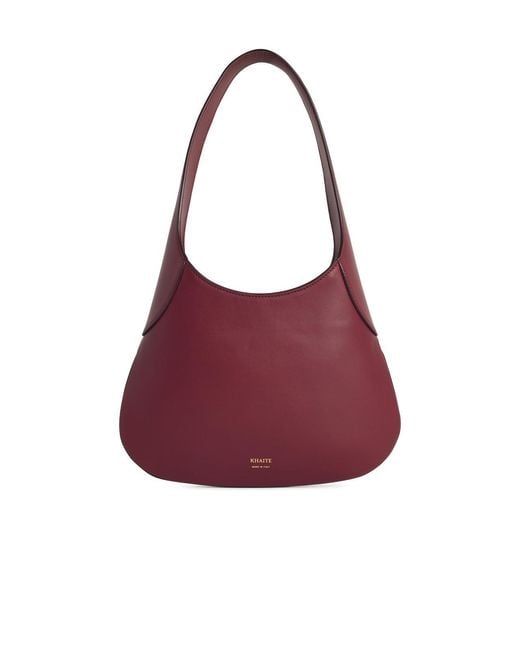 Khaite Purple 'Joan' 'Oxblood' Small Burgundy Lear Bag