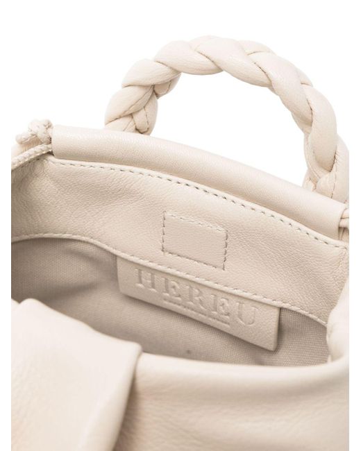 Hereu White Hieru Bombon kleine Lederhandtasche