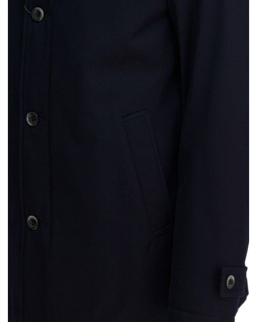 Herno Blue Single-Breasted Coats