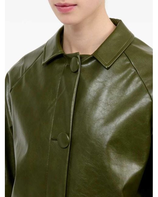 MM6 by Maison Margiela Green Single Breasted Coat