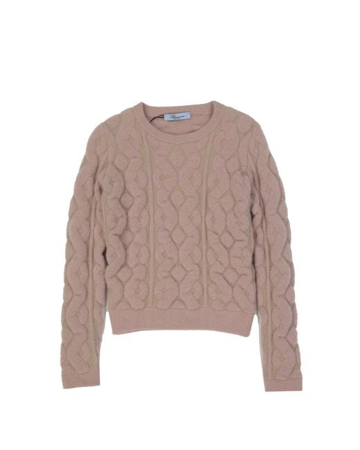 Blumarine Brown Wool Blend Sweater
