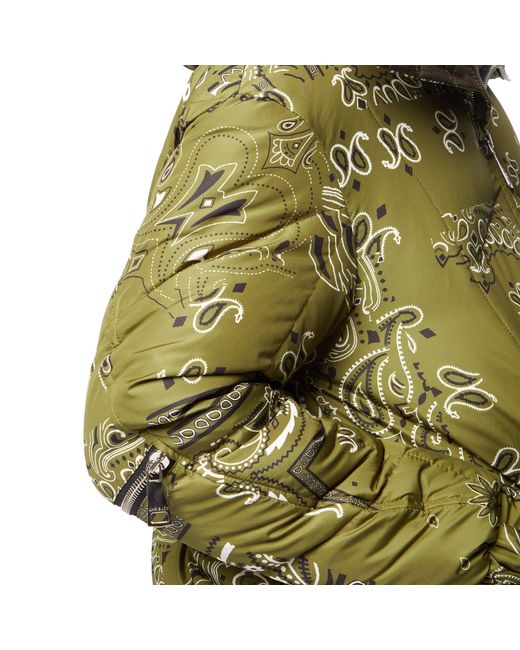 Khrisjoy Green Bandana-print Puffer Jacket for men