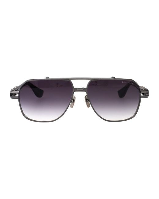 Dita Eyewear Blue Aviator Sunglasses Dts436 A 02 Blk Pld