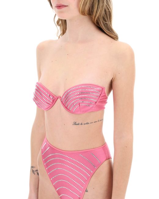 Oseree Bikini Set Met Strass in het Pink