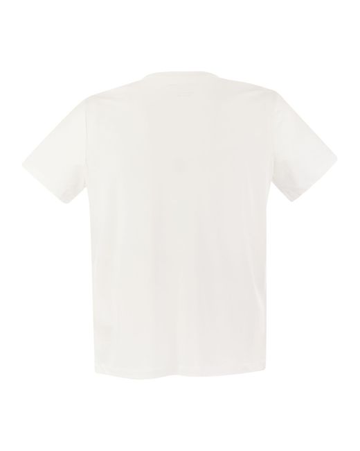Majestic White Majestätische Kurzarm -T -Shirt in Lyocell und Baumwolle