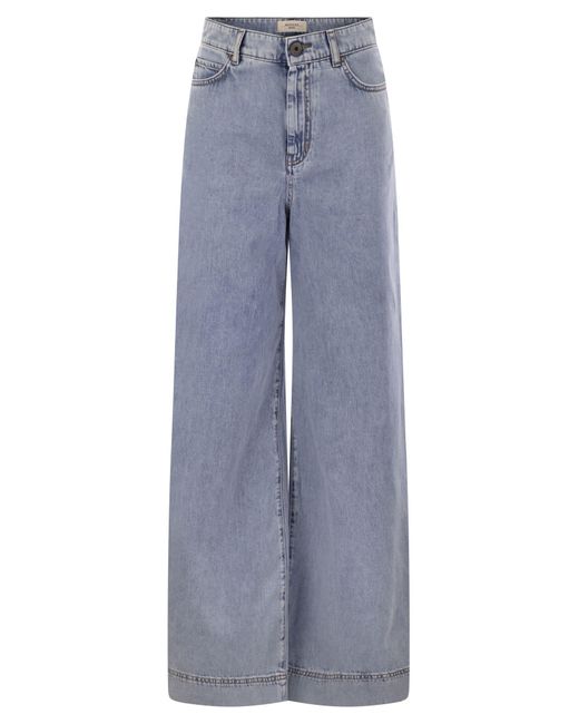 Weekend by Maxmara Blue Wochenende Max Mara Vega Jeans weites Bein in Denim