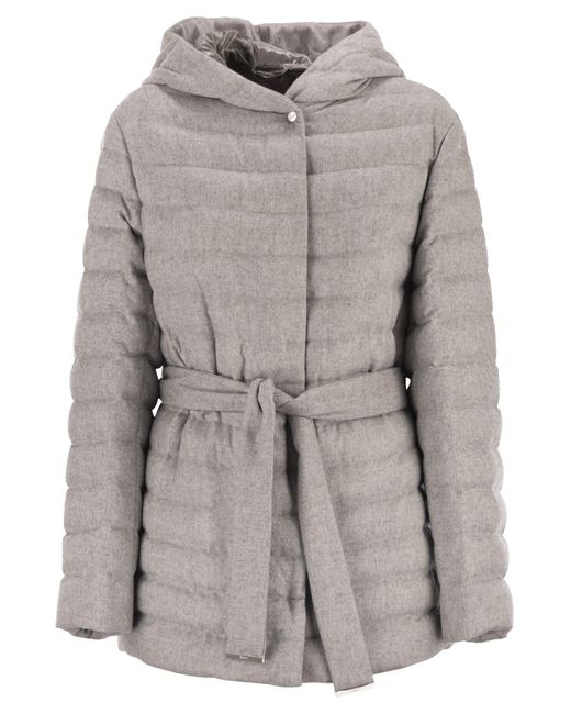 Herno Gray Seide und Kaschmir -Kimono -Jacke