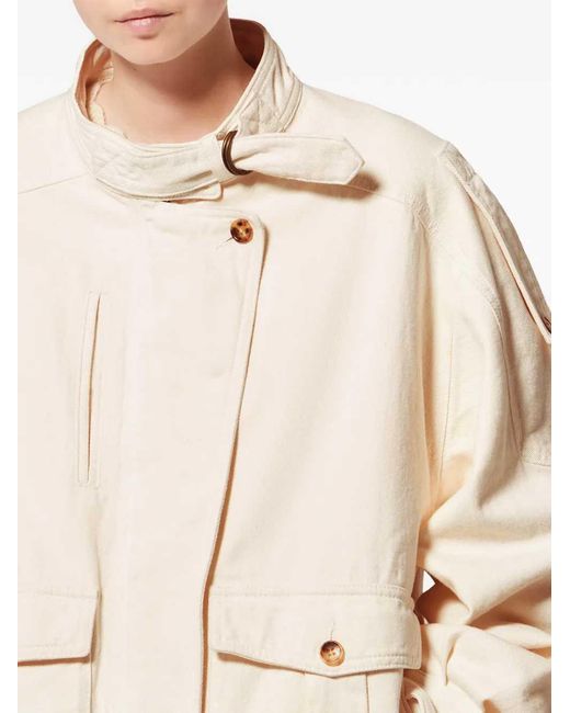 Isabel Marant White Isabel X Isalya Jacket With Pockets And Buckle