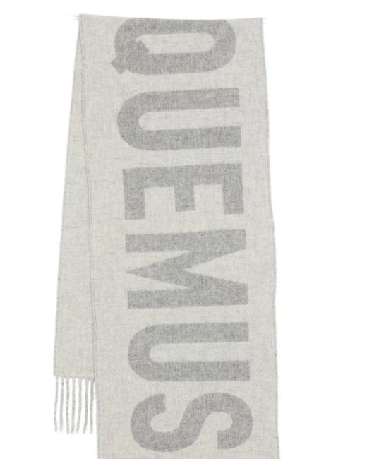 Jacquemus Black Schwarzer Fransen Detail Wickelschal