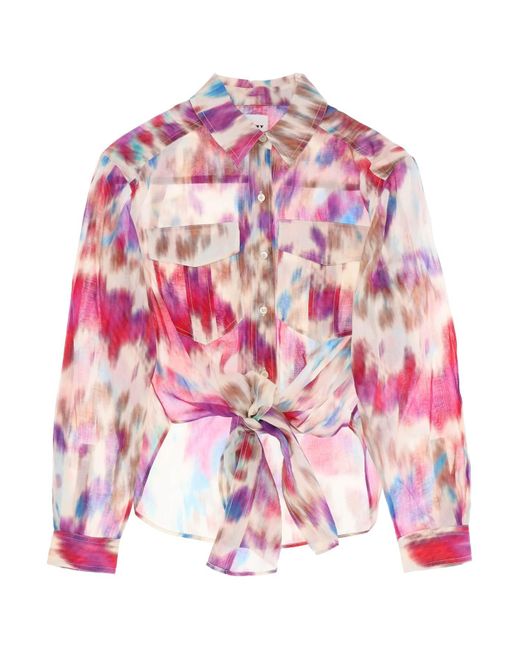 Isabel Marant Nath T -taille Shirt in het Pink