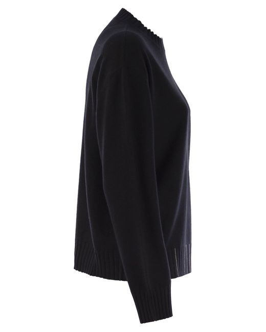 Fabiana Filippi Black Platinum Crew-Neck Jumper