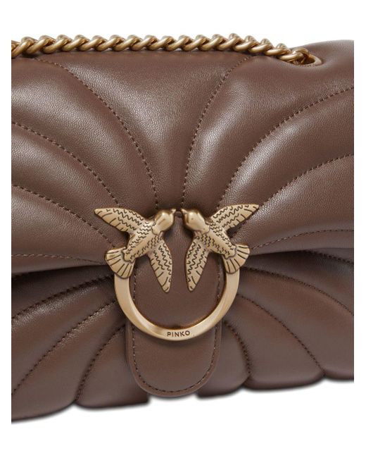 Pinko Brown 'love Puff Classic' Large Shoulder Bag