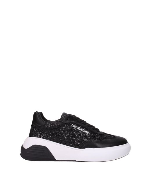 Love Moschino Black Sneakers Donna Glitter Nero