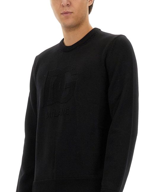 Dolce & Gabbana Black Regular Fit Wool T-Shirt It for men