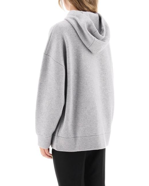 Burberry 'cristiana' Cashmere Mix Hoodie in het Gray