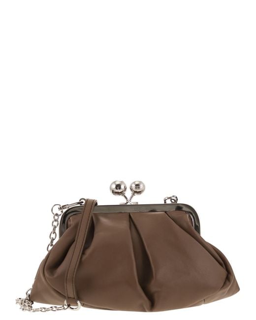 Weekend by Maxmara Brown Prati Leather Pastry Bag