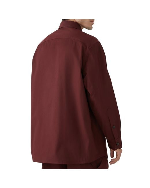 Valentino Red Cotton Shirt Jacket for men