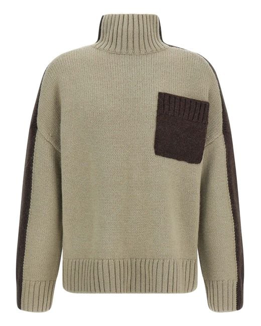 J.W. Anderson Gray 'Two Tone Patch Pocket' Sweater