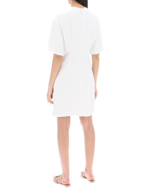 "Mini de couture structurée robe en Valentino Garavani en coloris White