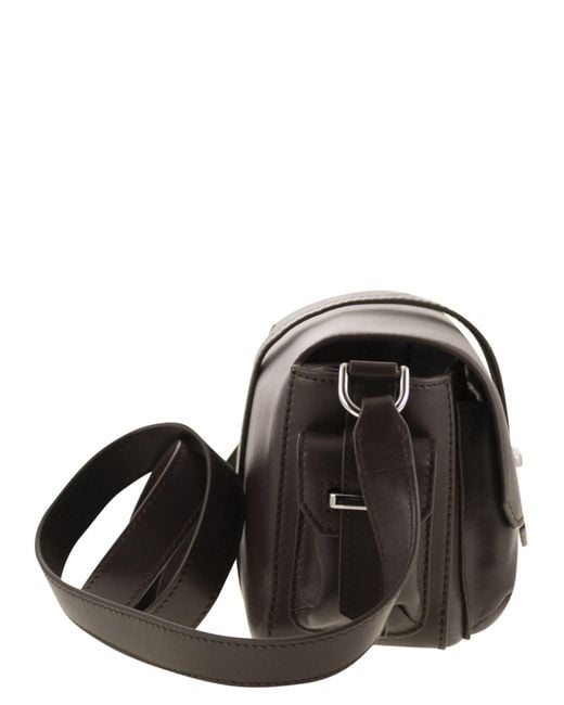 Hogan Black Small Leather Flap Bag