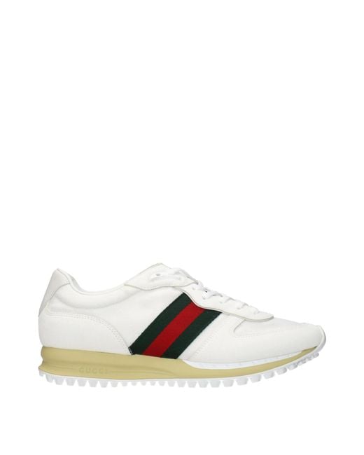 Gucci White Sneakers Fabric for men