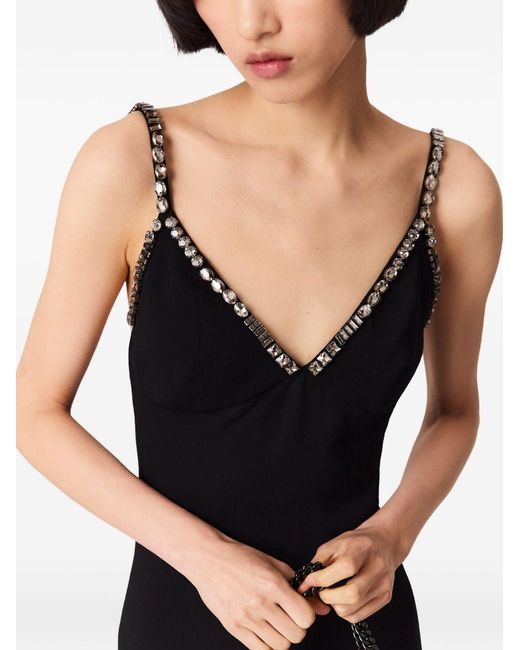 Stella McCartney Black Embellished Long Dress