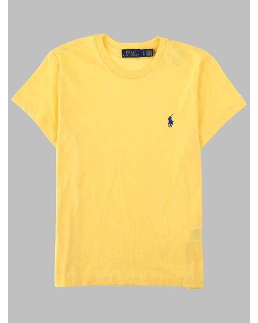 Polo Ralph Lauren Yellow Crewneck Logo T-Shirt