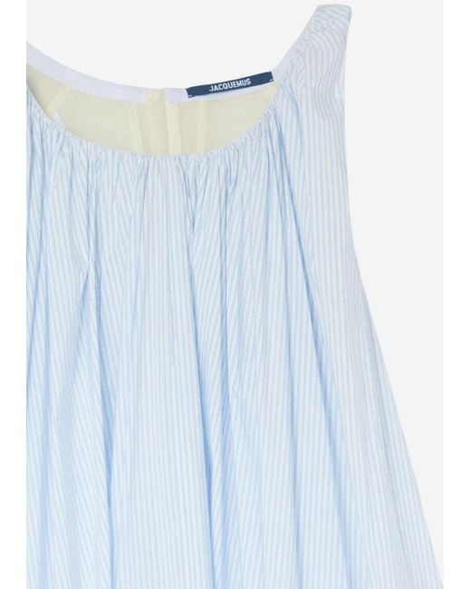 Jacquemus Blue Cotton Blend Dress