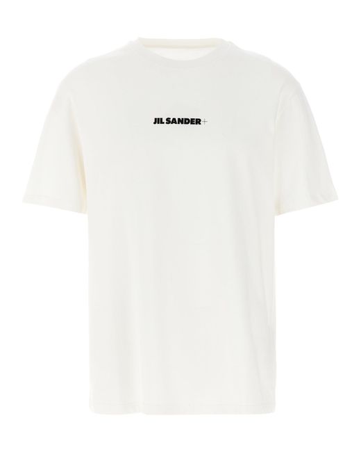 Jil Sander Logo T -shirt in het White voor heren