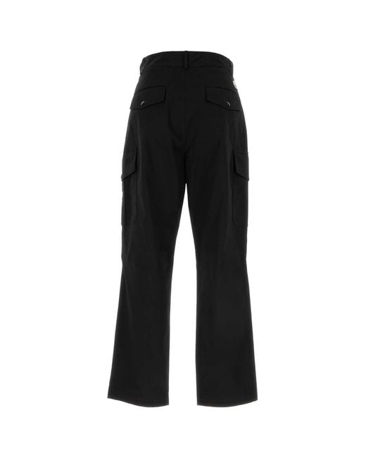 Moncler Black Stretch Cotton Cargo Pant for men