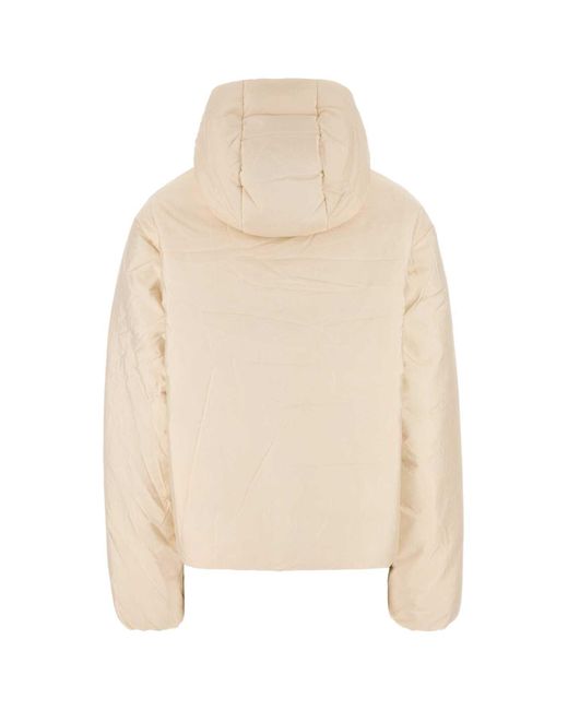 Jil Sander Natural Cream Nylon Blend Down Jacket