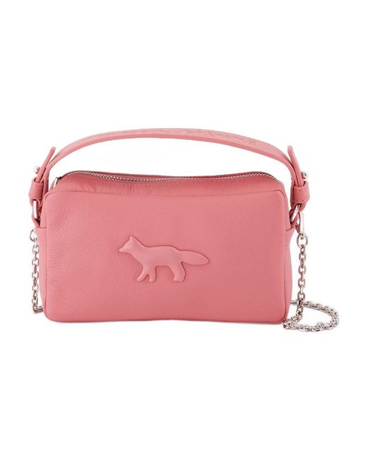 Sac à bandoulière Cloud en cuir rose Maison Kitsuné en coloris Pink