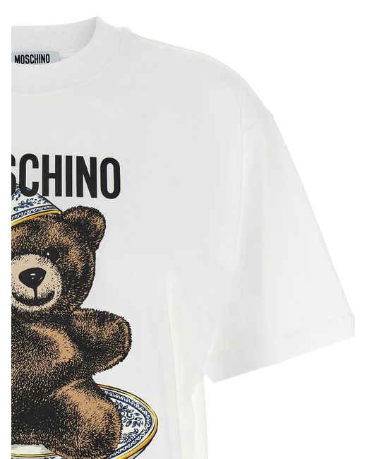 Moschino White Teddy' T-Shirt