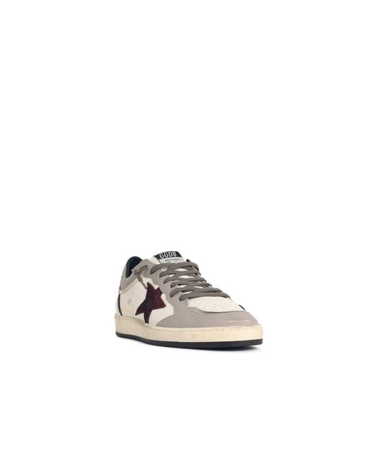 Golden Goose Deluxe Brand Natural 'Ball Star' Leather Sneakers