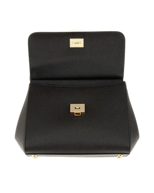 Dolce & Gabbana Black Medium Sicily Hand Bag