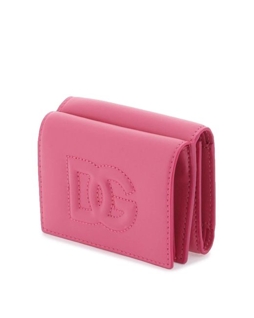 Dolce & Gabbana Dg -logo Franse Flapportemonnee in het Pink