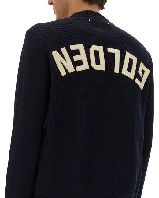 Golden Goose Deluxe Brand Golden Gans Trikot mit Logo in Blue für Herren