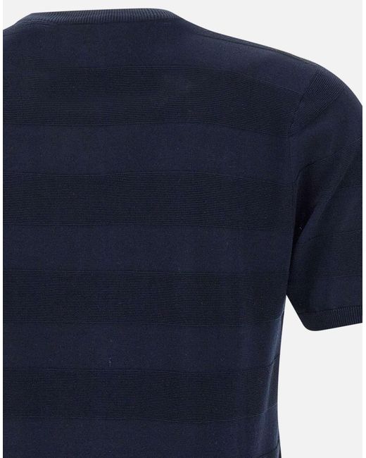 Kangra Blue Extra Fine Cotton Knit T Shirt for men
