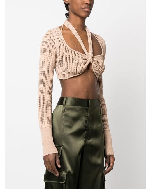 ANDREADAMO Natural Andreadamo Crop Top With Necklin for men