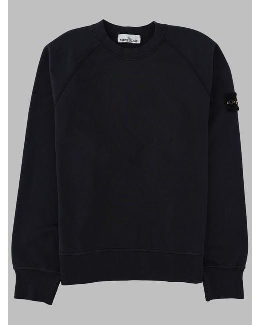 Stone Island Black Classic Cotton Sweatshirt