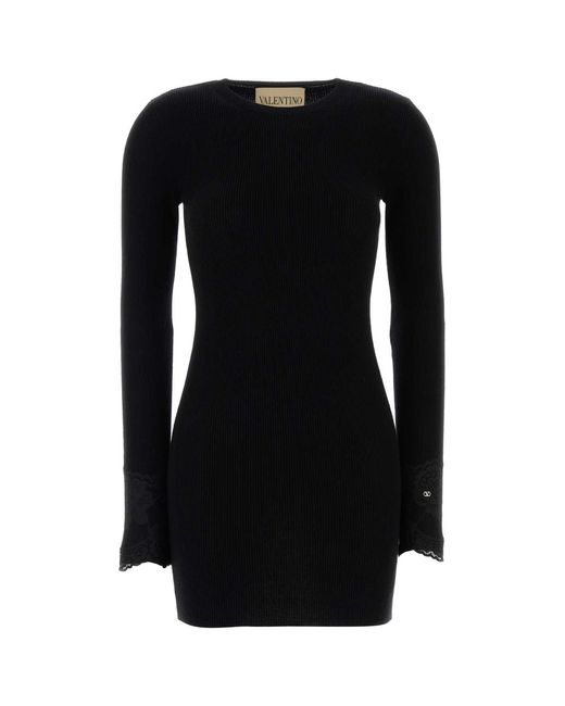 Valentino Garavani Black Cashmere Dress