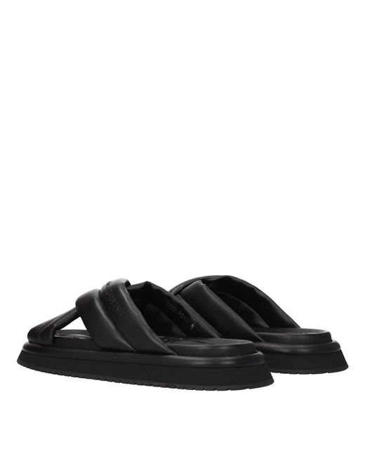 Dolce & Gabbana Black Dolce&Gabbana Slippers And Clogs Leather