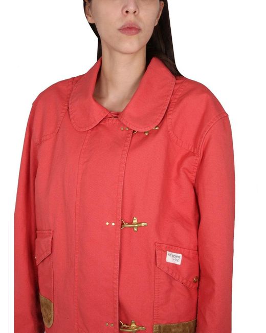 Fay Red Caban Jacket 3 Hooks