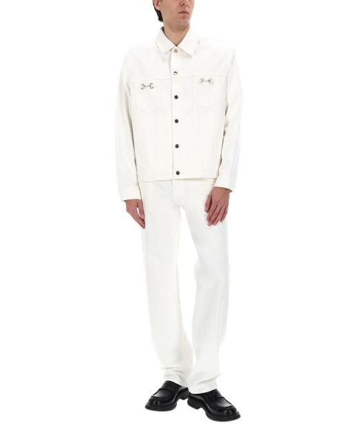 Gucci White Cotton Denim Jeans