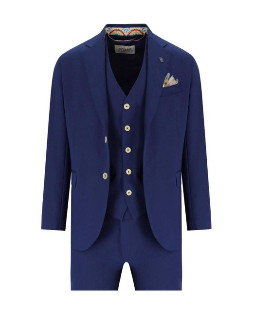 Bob Blue 3 Pieces Suit for men