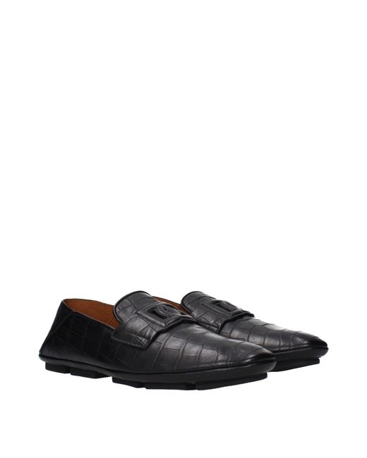 Dolce & Gabbana Black Dolce&Gabbana Moccasins Leather