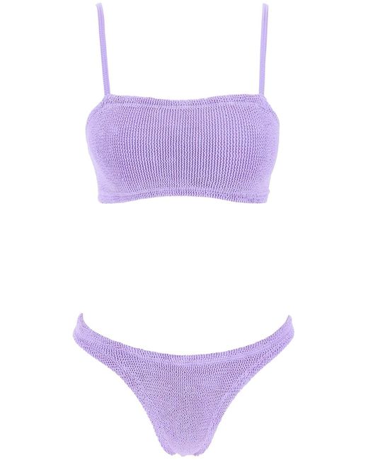 Set de bikini de Gigi Hunza G de color Purple