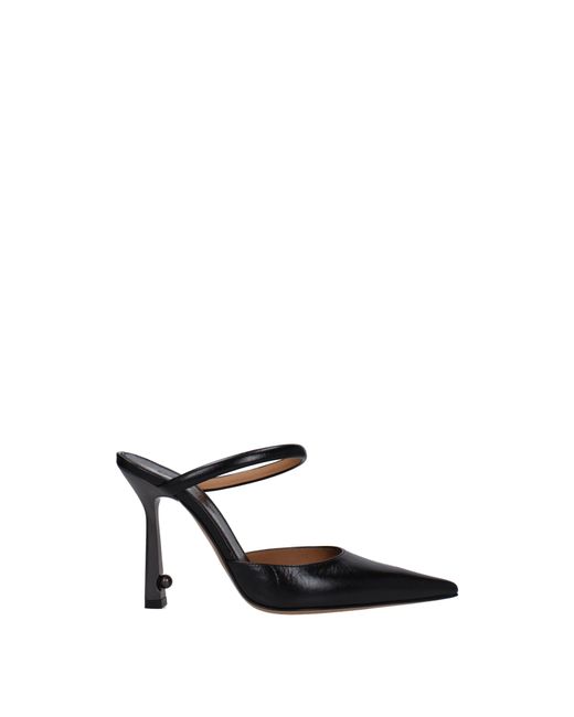 Off-White c/o Virgil Abloh Black Off Lollipop Sandals Leather