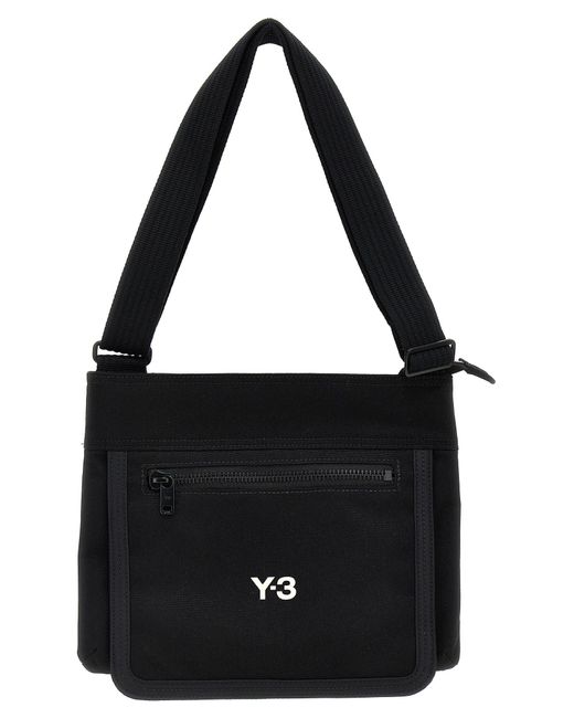 Y-3 Classic Sacoche Canvas Crossbody Bag in Black for Men | Lyst